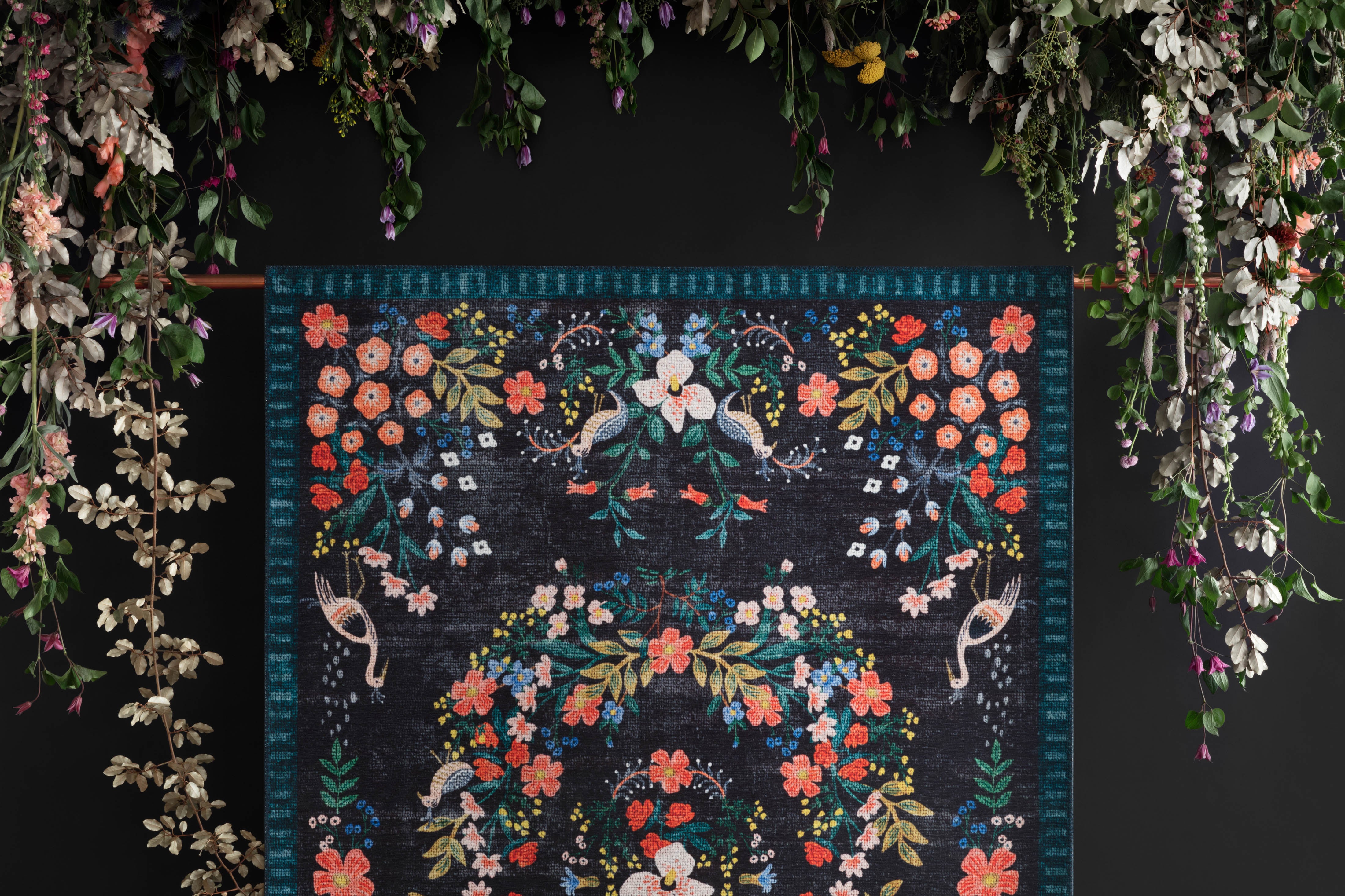 Rifle Paper Co. x Loloi Palais Black / Multi Rug 2-patterned rugs Loloi