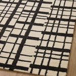Chris Loves Julia x Loloi Polly Black / Ivory Rug 1-RUGS - jute Loloi