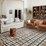 Chris Loves Julia x Loloi Polly Black / Ivory Rug 1-RUGS - jute Loloi
