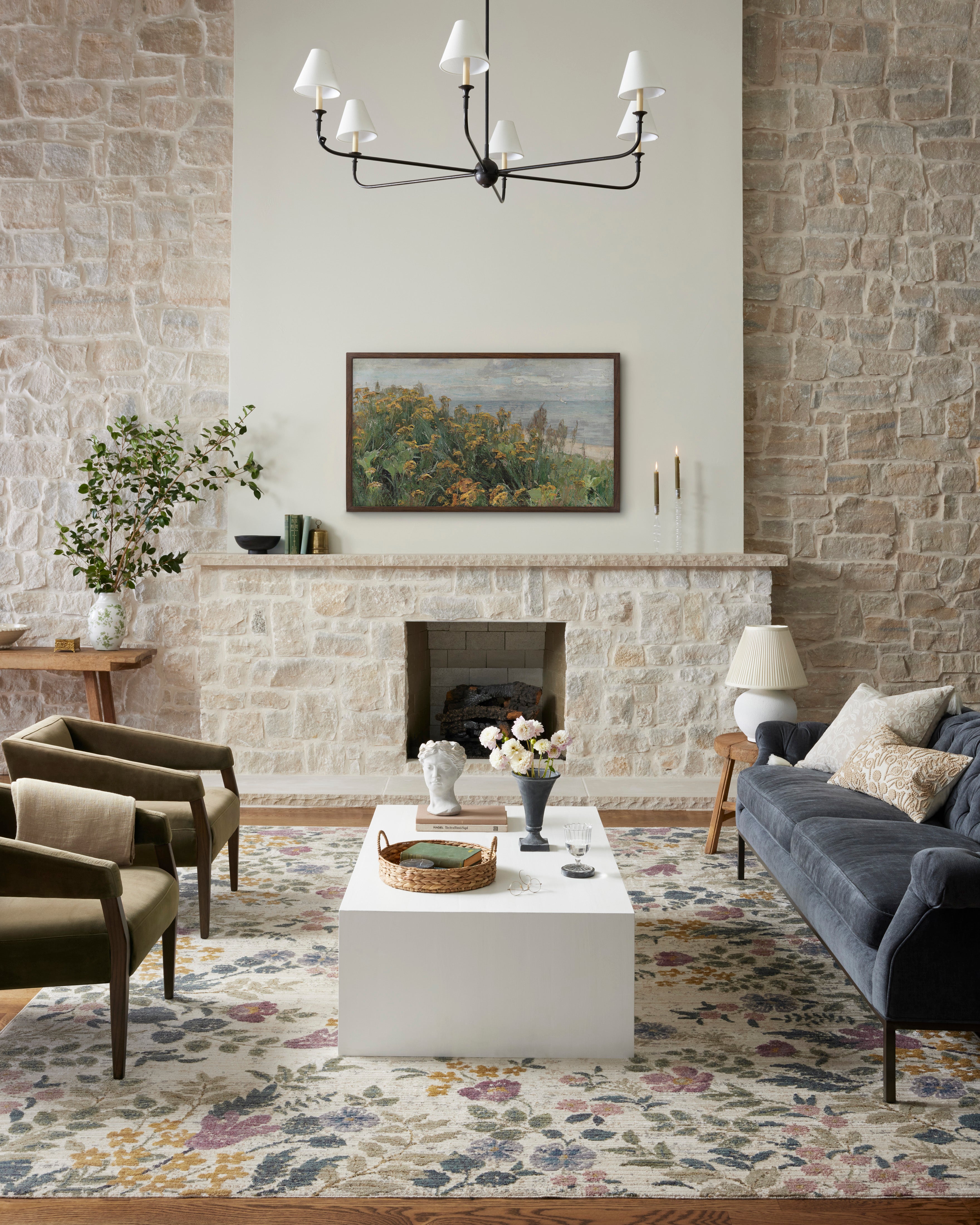 Rifle Paper Co. x Loloi Provence Ivory Rug 1-RUGS - patterned Loloi