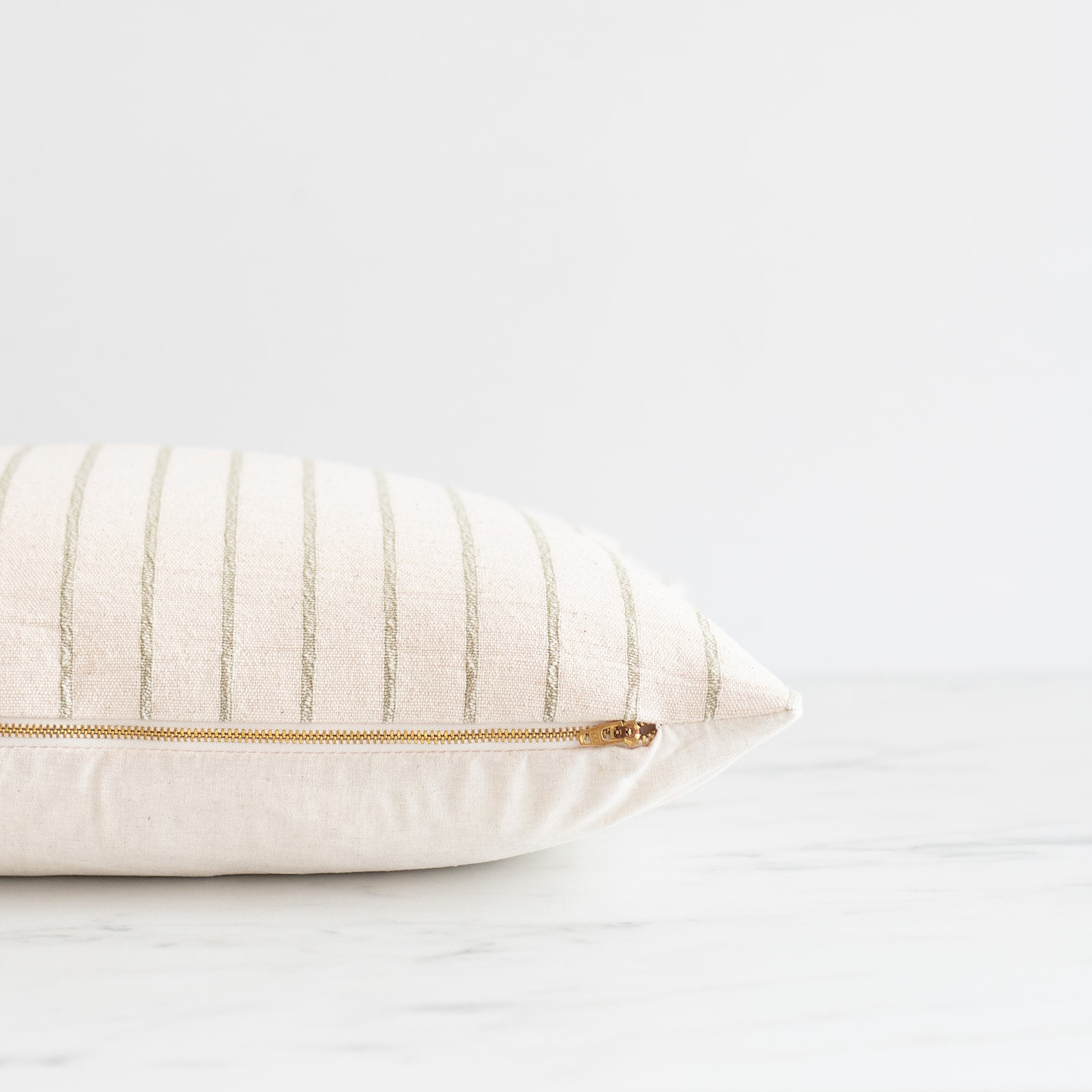 Pistachio Woven Stripes Pillow Cover 1 - PILLOWS - Thai - neutral Rug & Weave Pillows