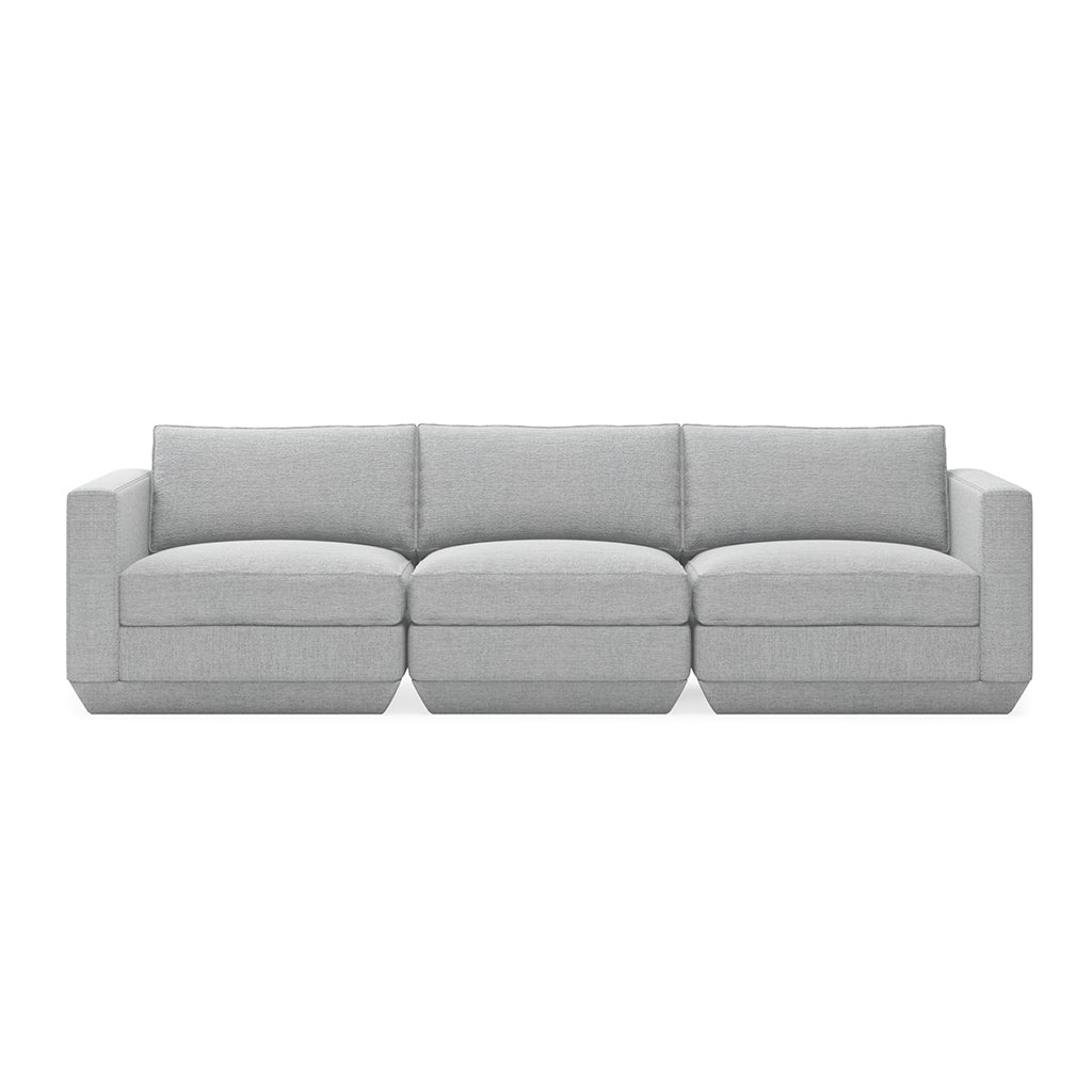 Gus* Modern Podium Three Piece 102" Sofa 8 - d - FURNITURE - modular - podium Gus Bayview Silver