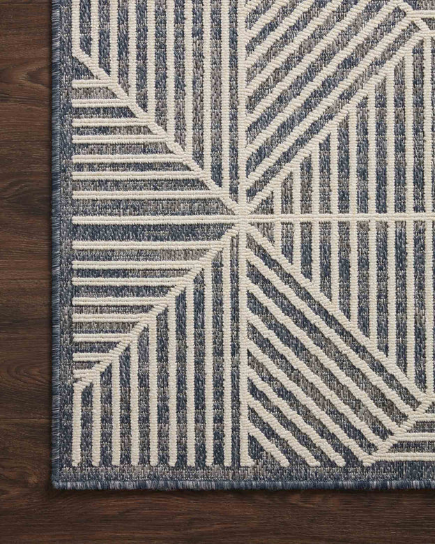 Loloi Rainier Denim / Ivory Outdoor Rug 5-Rugs - indoor/outdoor Loloi