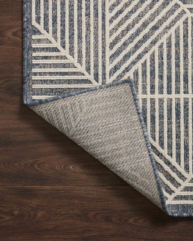 Loloi Rainier Denim / Ivory Outdoor Rug 5-Rugs - indoor/outdoor Loloi