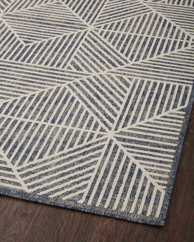 Loloi Rainier Denim / Ivory Outdoor Rug 5-Rugs - indoor/outdoor Loloi