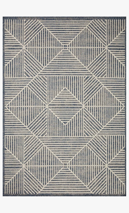 Loloi Rainier Denim / Ivory Outdoor Rug 5-Rugs - indoor/outdoor Loloi