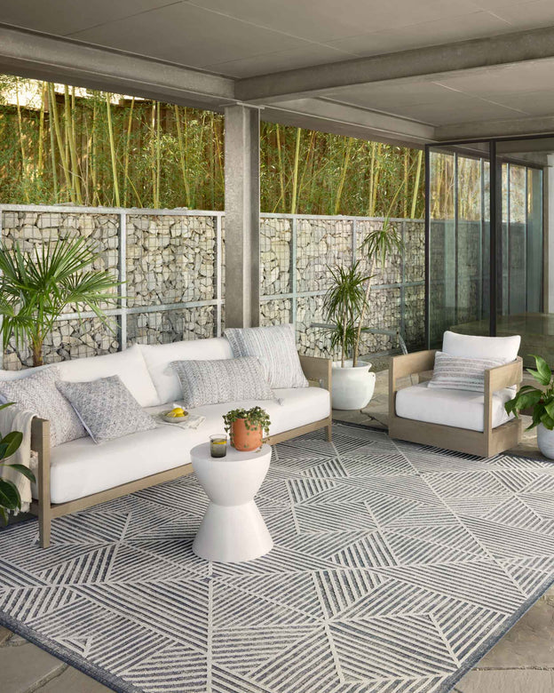 Loloi Rainier Denim / Ivory Outdoor Rug 5-Rugs - indoor/outdoor Loloi