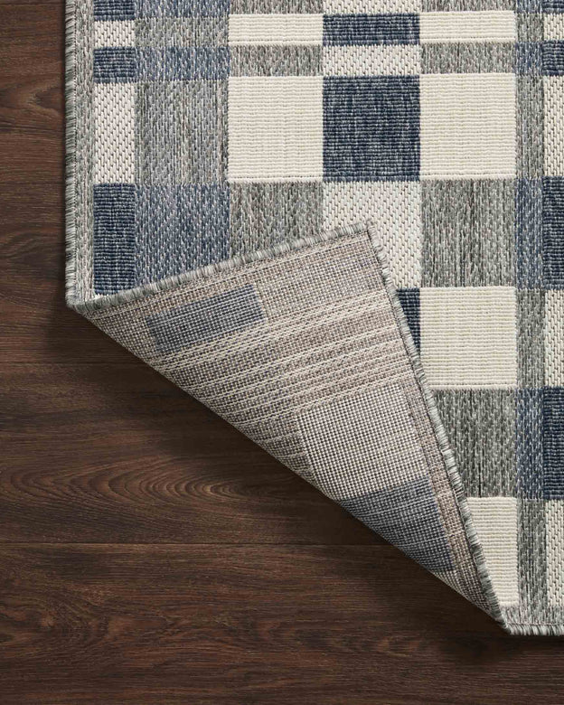 Loloi Rainier Ivory / Denim Outdoor Rug 5-Rugs - indoor/outdoor Loloi