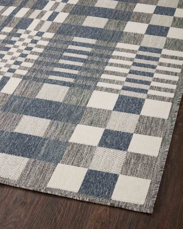 Loloi Rainier Ivory / Denim Outdoor Rug 5-Rugs - indoor/outdoor Loloi