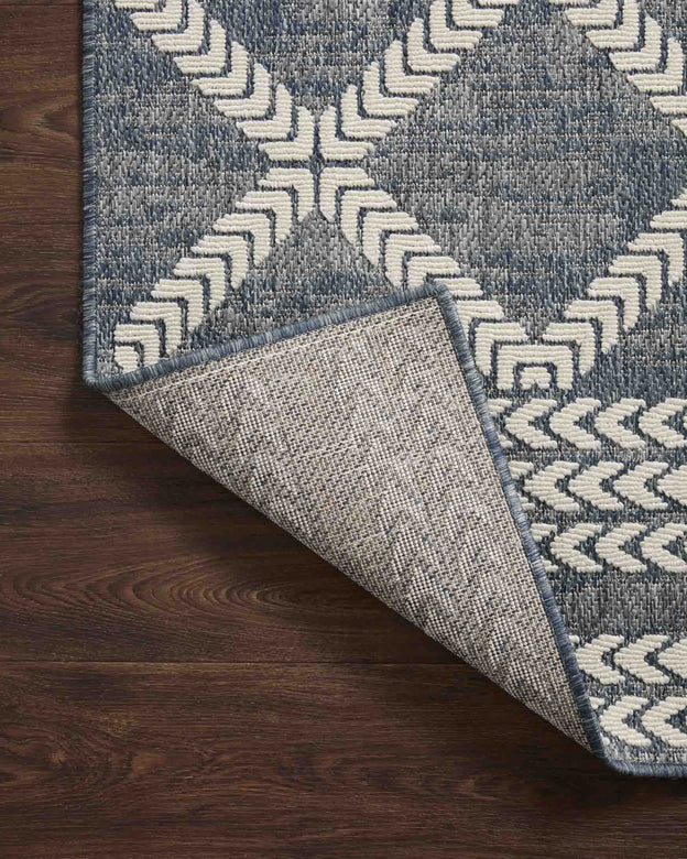 Loloi Rainier Denim / Ivory Outdoor Rug 5-Rugs - indoor/outdoor Loloi
