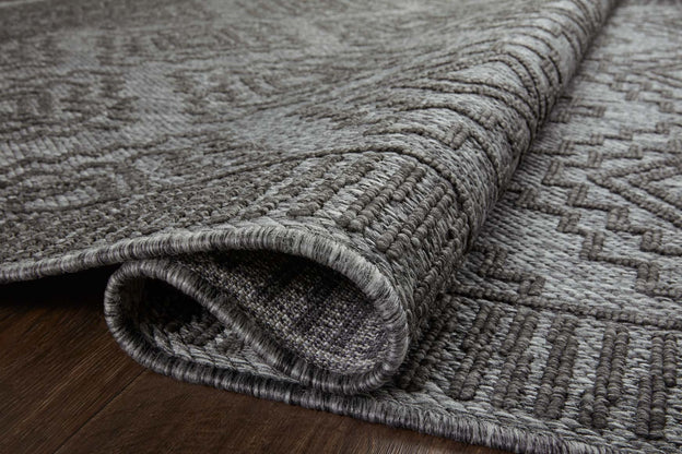 Loloi Rainier Grey / Charcoal Outdoor Rug 5-Rugs - indoor/outdoor Loloi