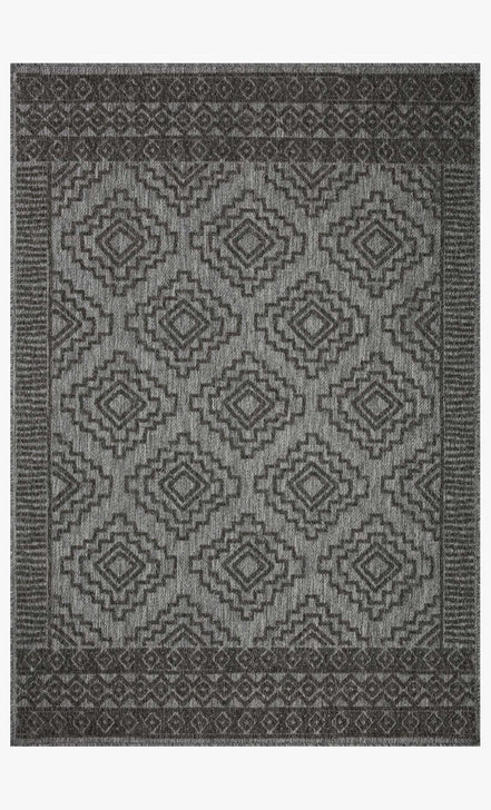 Loloi Rainier Grey / Charcoal Outdoor Rug 5-Rugs - indoor/outdoor Loloi