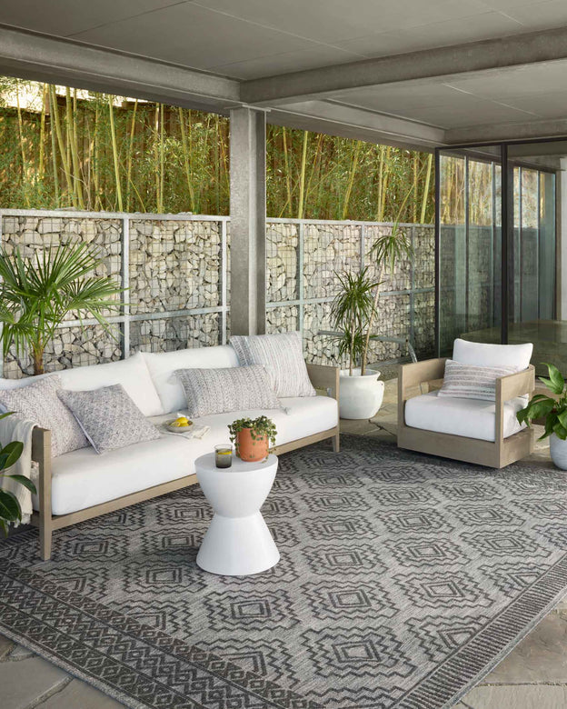 Loloi Rainier Grey / Charcoal Outdoor Rug 5-Rugs - indoor/outdoor Loloi