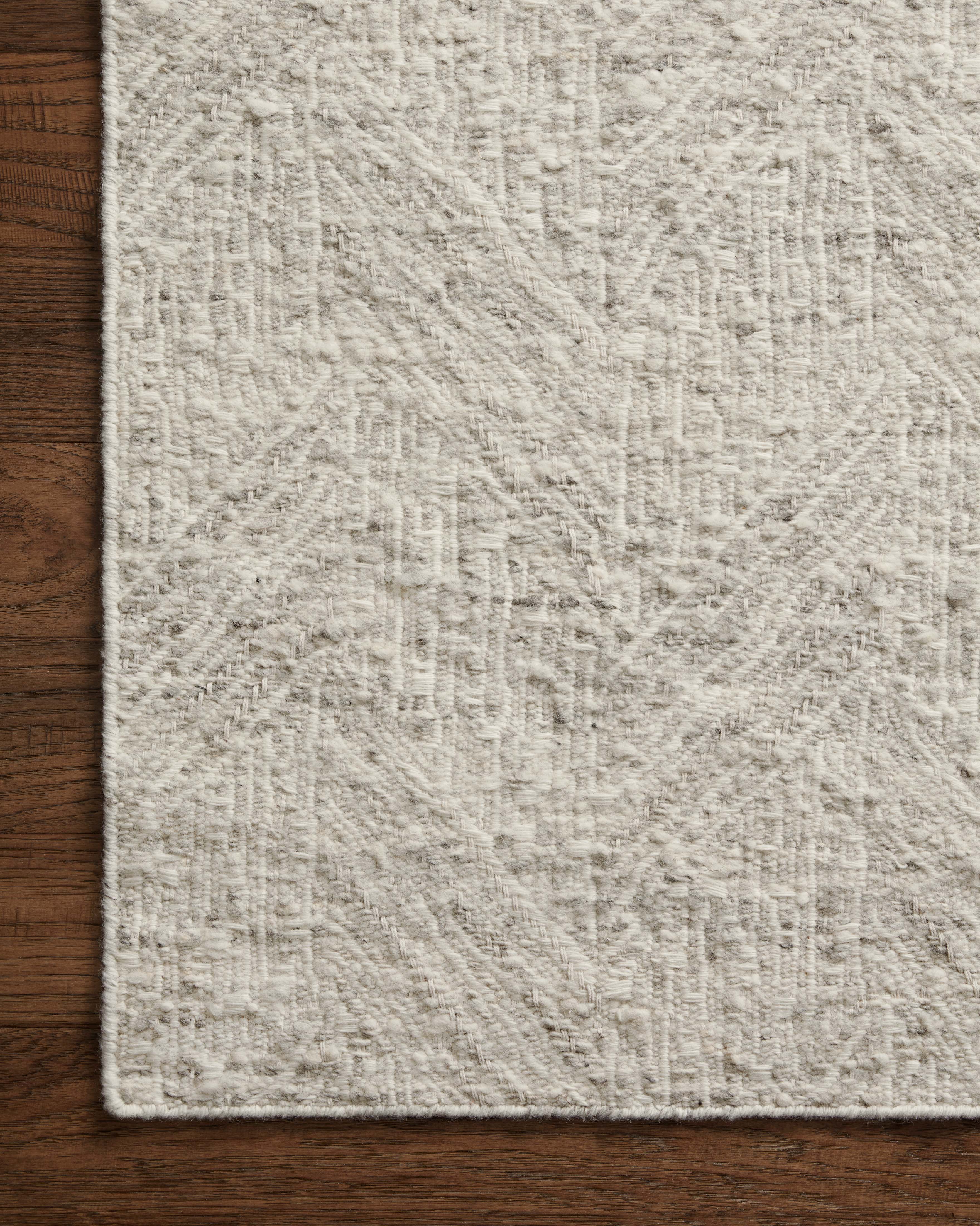 Loloi Raven Silver / Ivory Rug 0-RUGS - wool Loloi