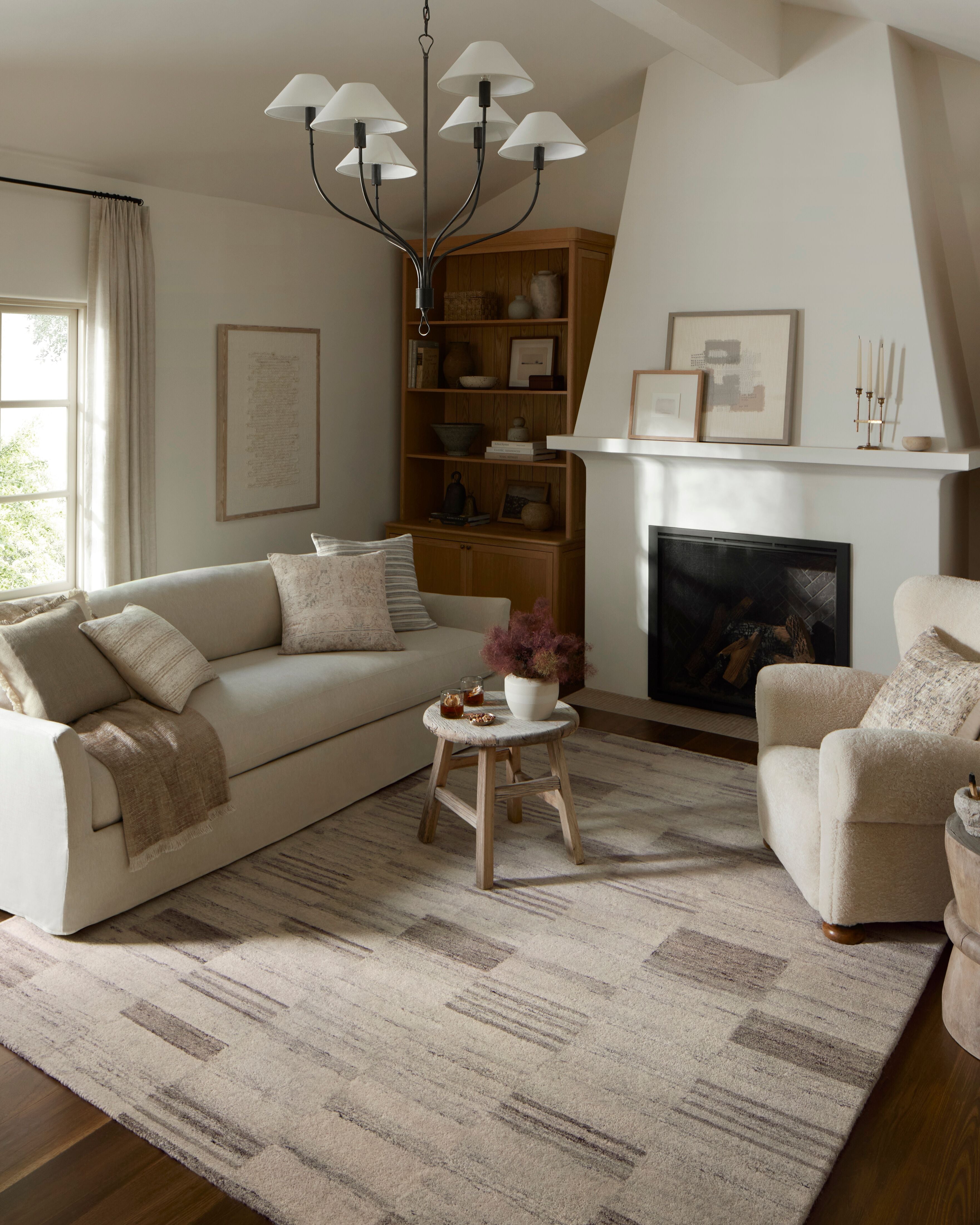 Amber Lewis x Loloi Rocky Ivory / Dove Rug 1-natural fibre rugs Loloi