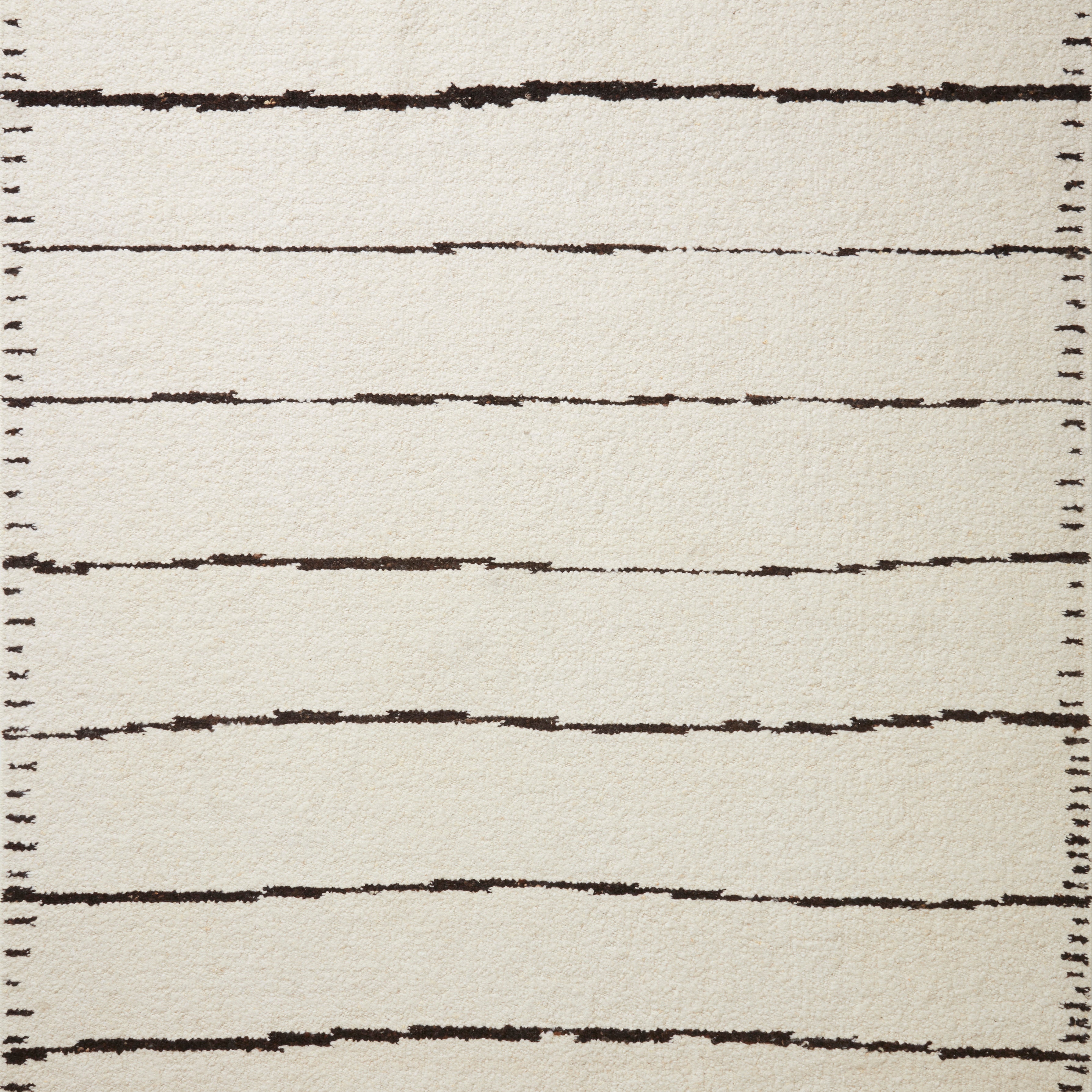Loloi Roman Ivory / Black Rug RUGS - wool Loloi