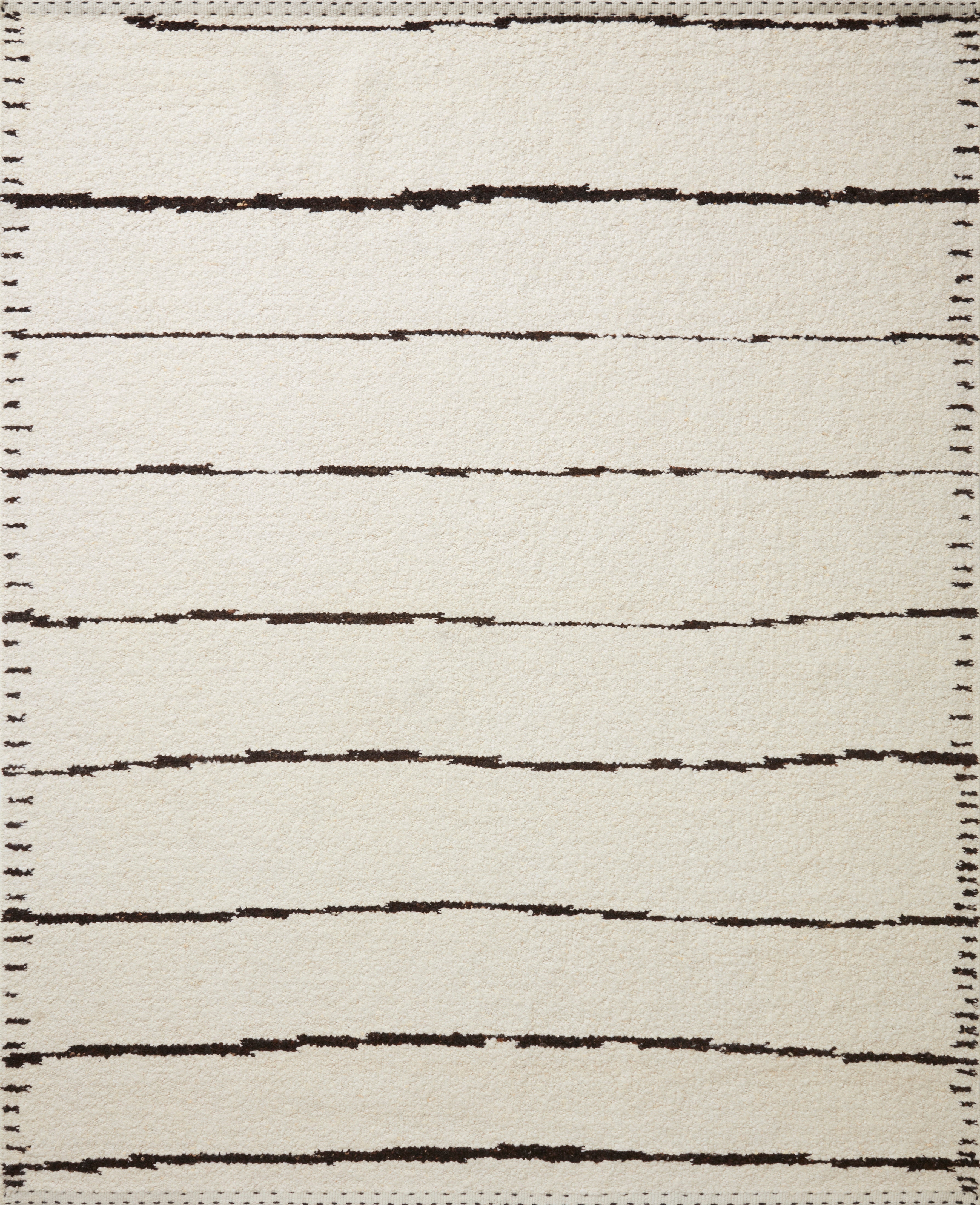Loloi Roman Ivory / Black Rug RUGS - wool Loloi