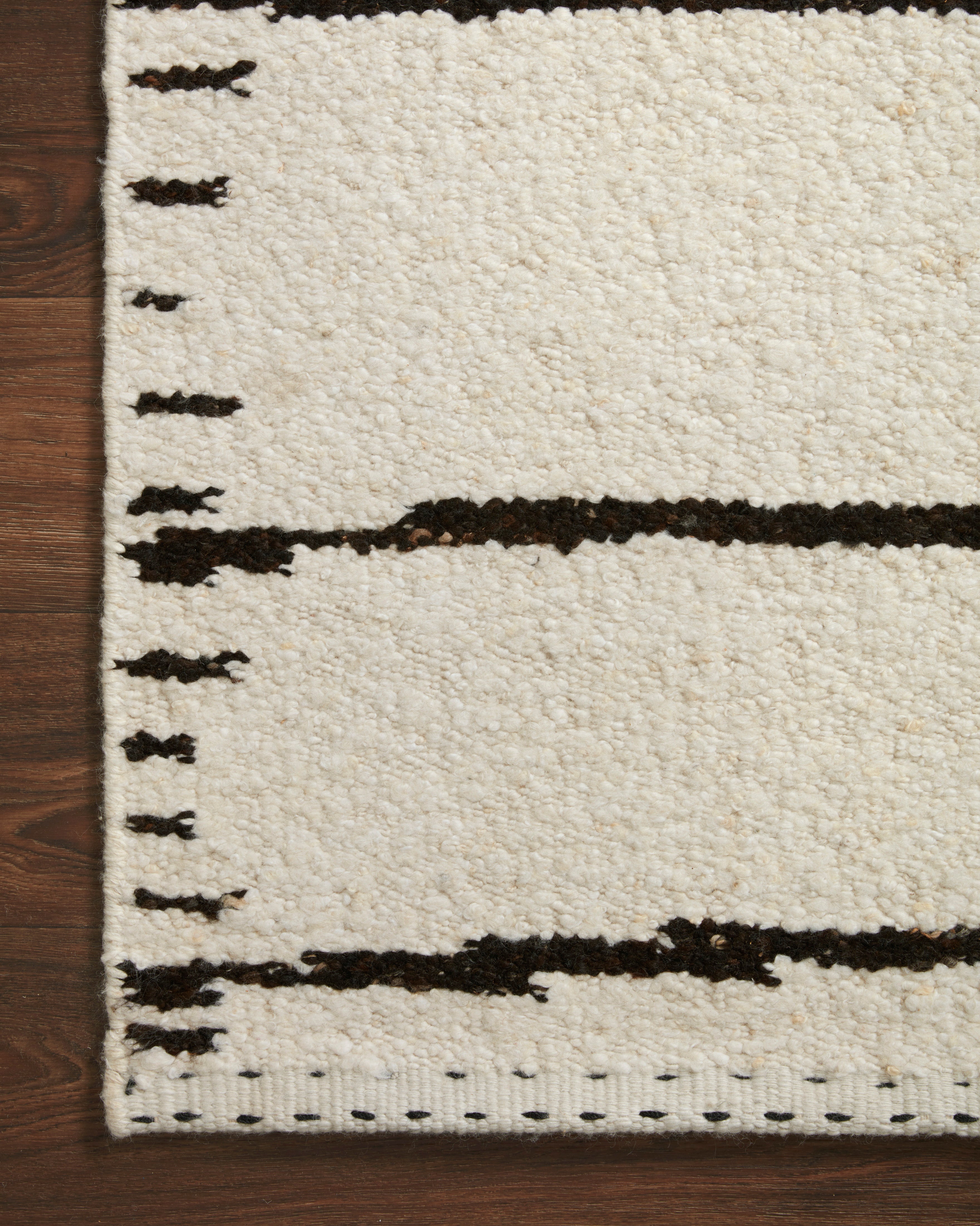 Loloi Roman Ivory / Black Rug RUGS - wool Loloi