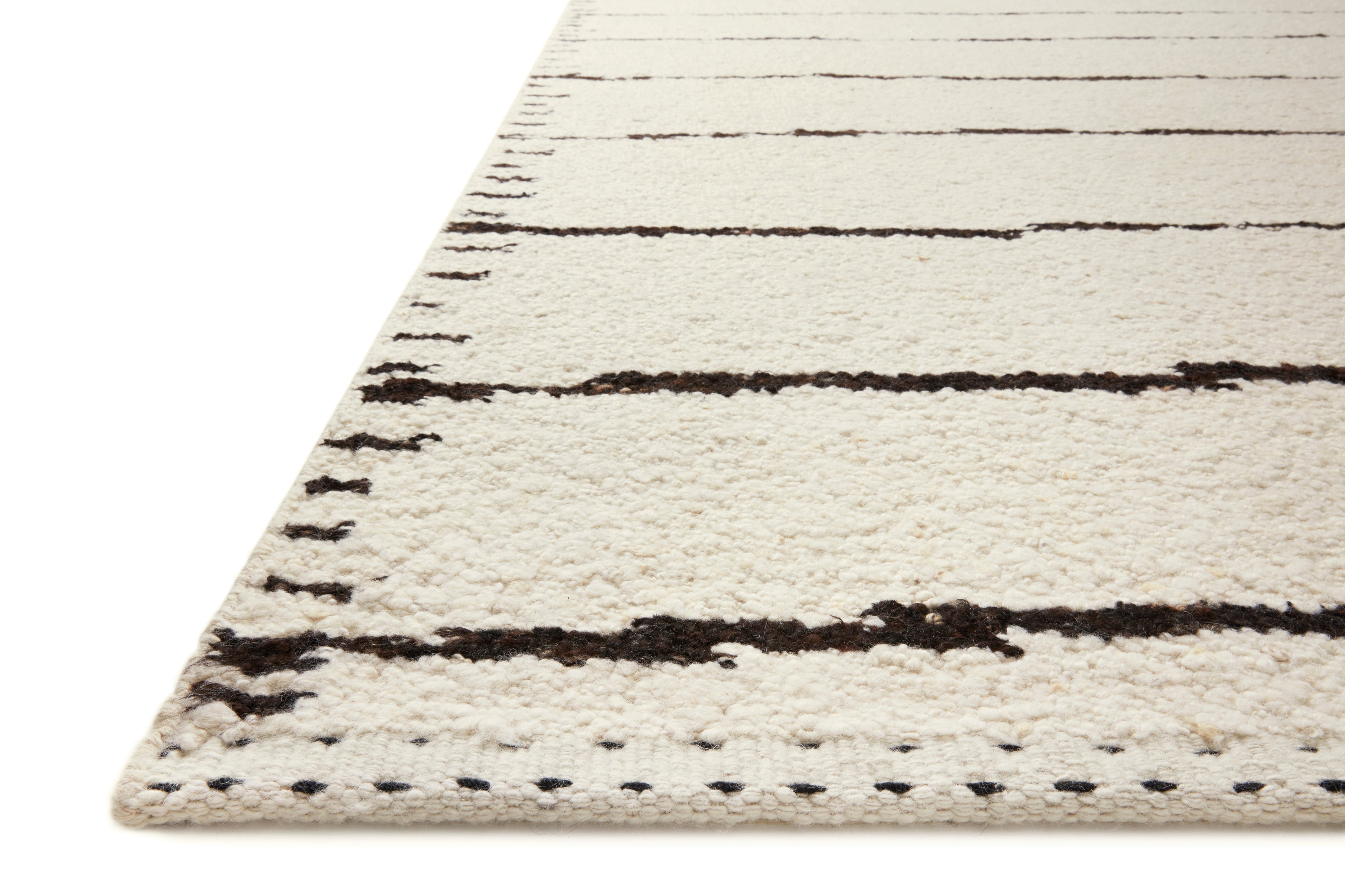 Loloi Roman Ivory / Black Rug RUGS - wool Loloi