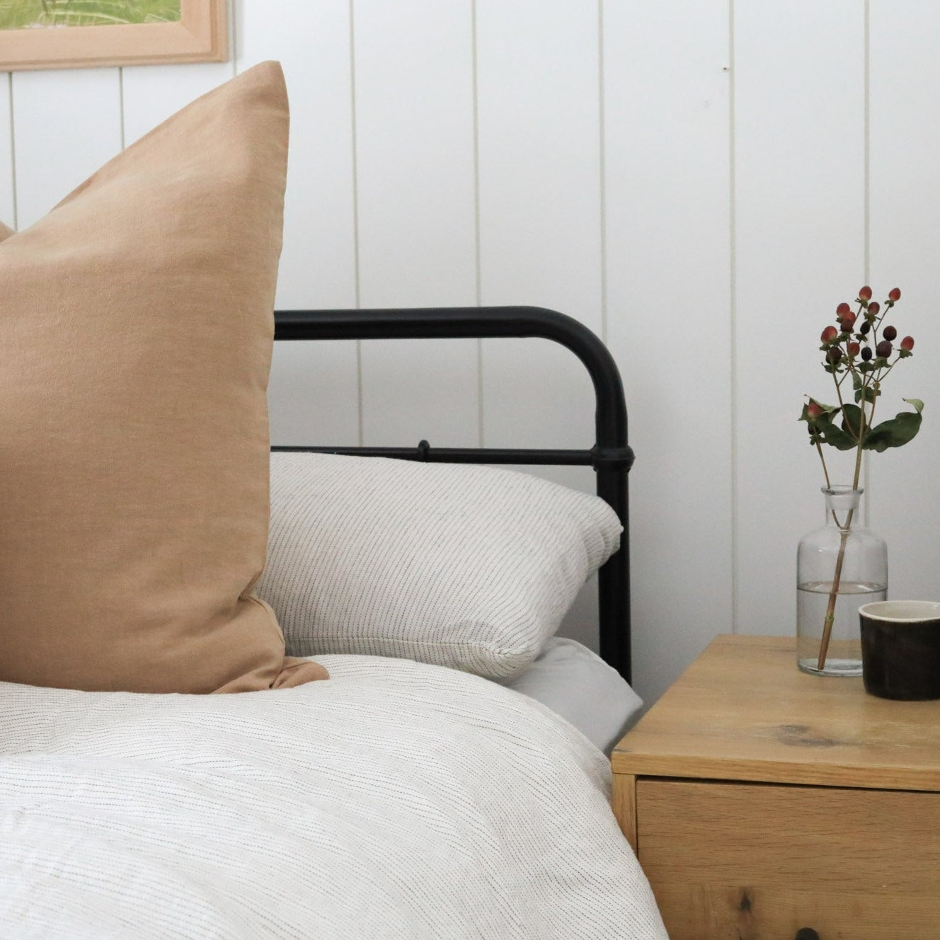 Latte Linen Pillow Cover 1 - PILLOWS - linen - neutral Rug & Weave Pillows