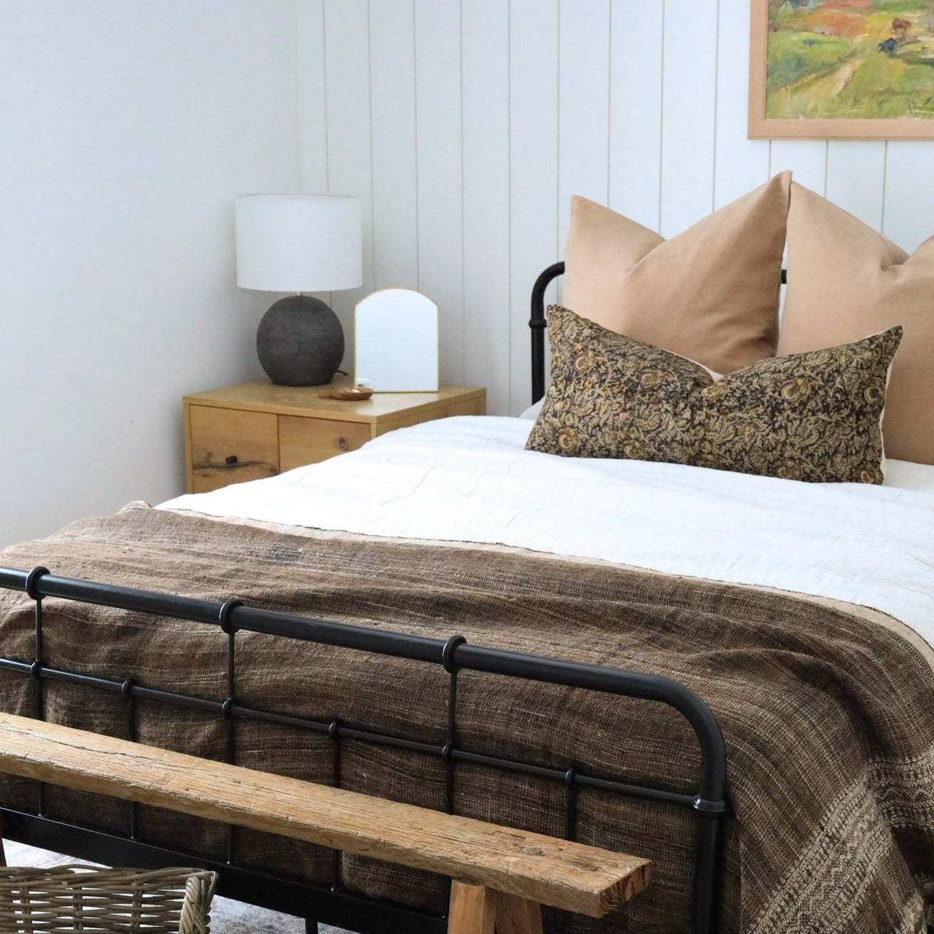 Latte Linen Pillow Cover 1 - PILLOWS - linen - neutral Rug & Weave Pillows