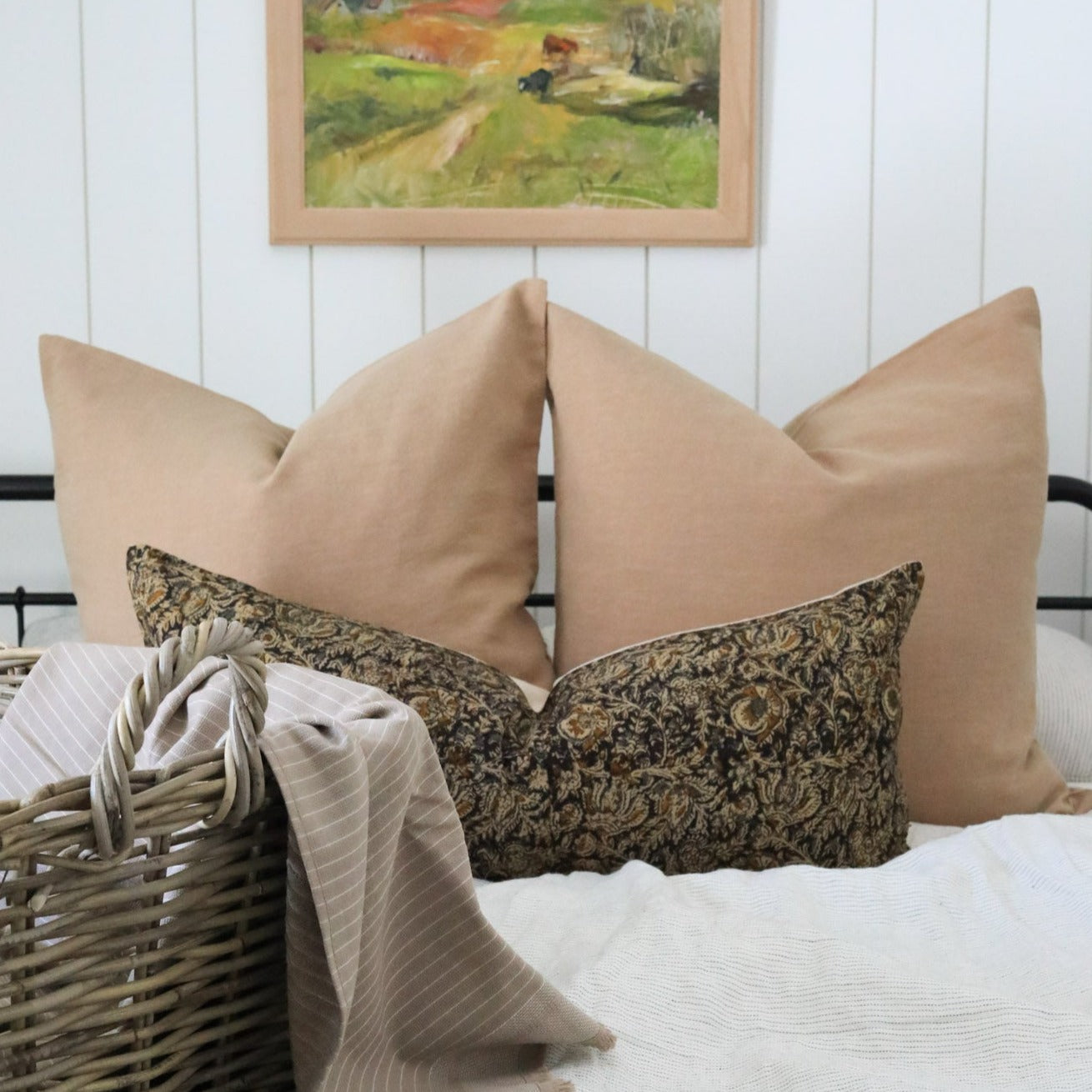 Latte Linen Pillow Cover 1 - PILLOWS - linen - neutral Rug & Weave Pillows