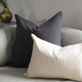 Charcoal Linen Pillow Cover