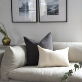 Charcoal Linen Pillow Cover