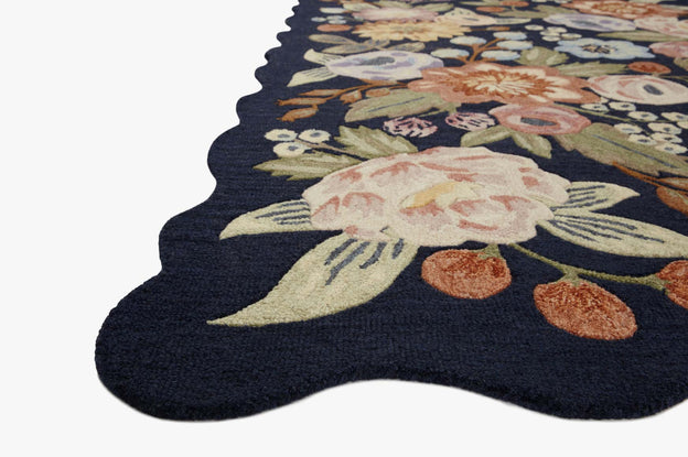 Rifle Paper Co. x Loloi Silhouette Navy Rug 0-RUGS - wool Loloi