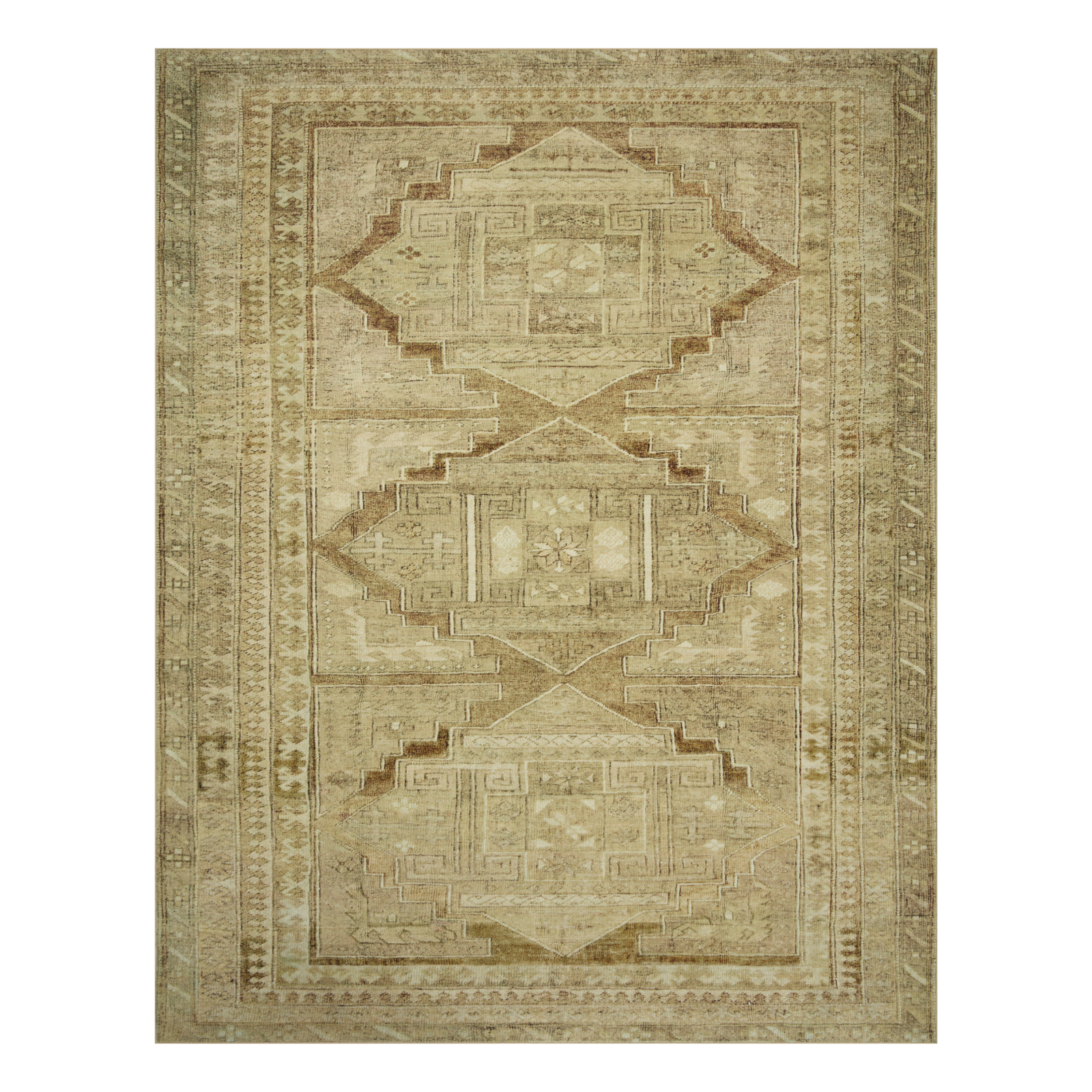 Magnolia Home by Joanna Gaines x Loloi Sinclair Khaki / Tobacco Rug 0-RUGS-patterned Loloi