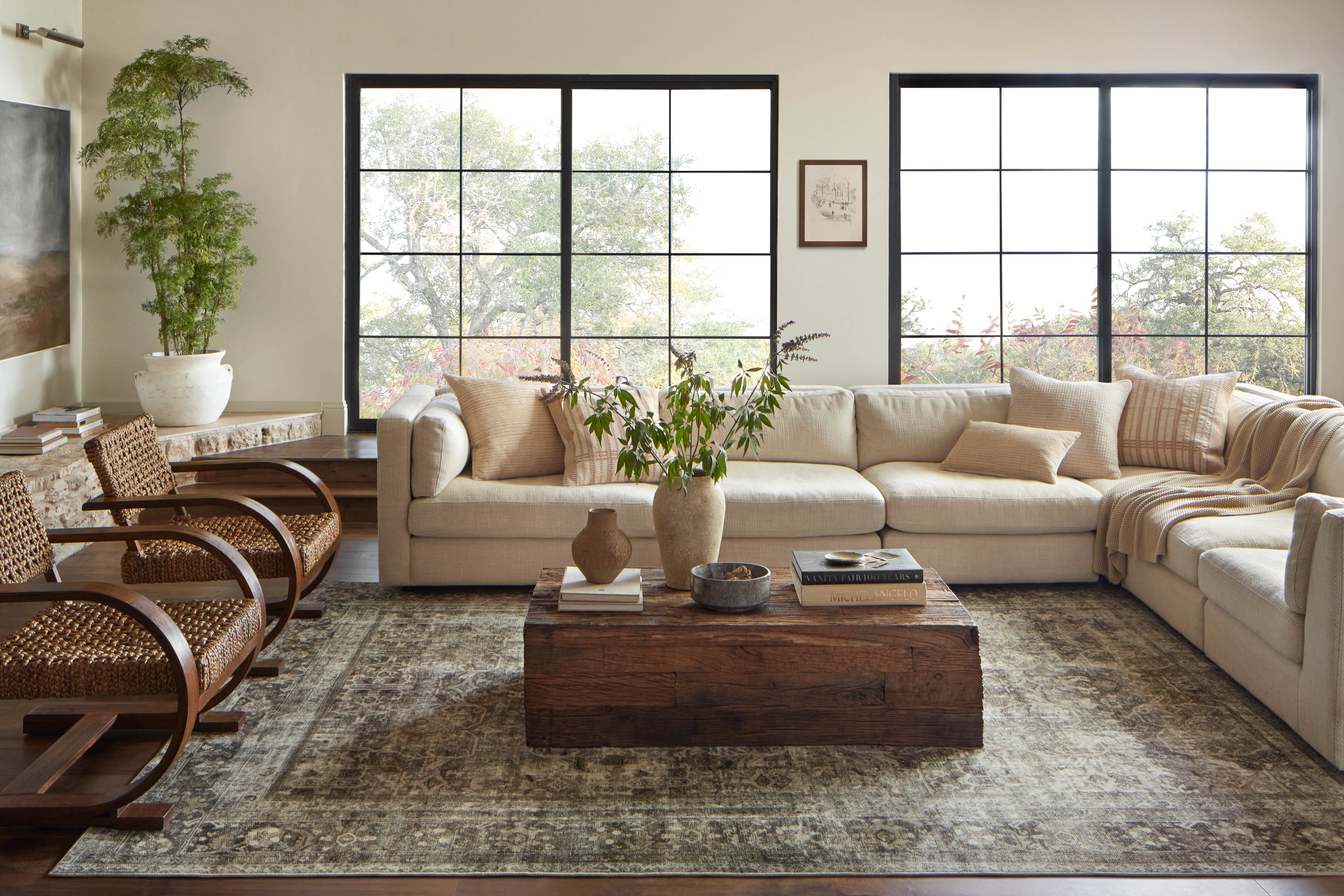 Magnolia Home by Joanna Gaines x Loloi Sinclair Pebble / Taupe Rug 0-RUGS-patterned Loloi
