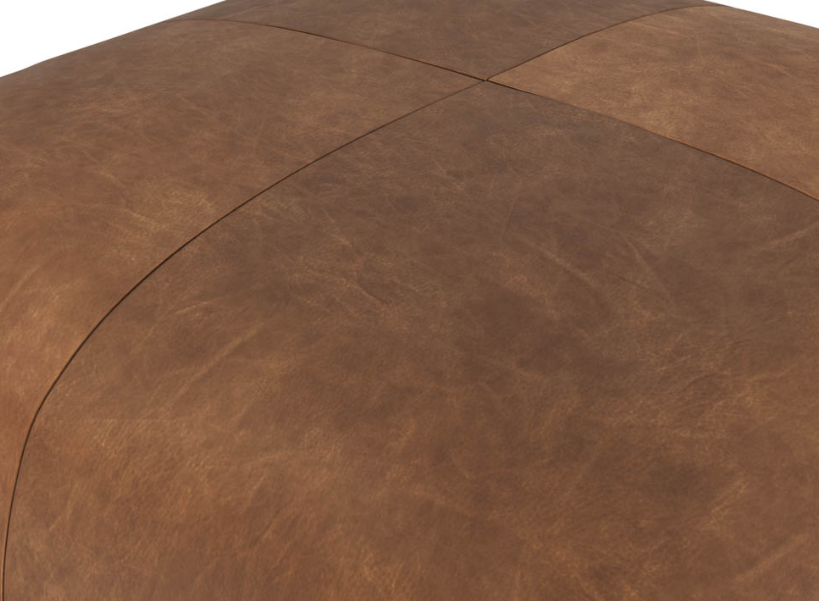 Ellie Ottoman / Cognac Leather 6 - FURNITURE - ottoman Sunpan