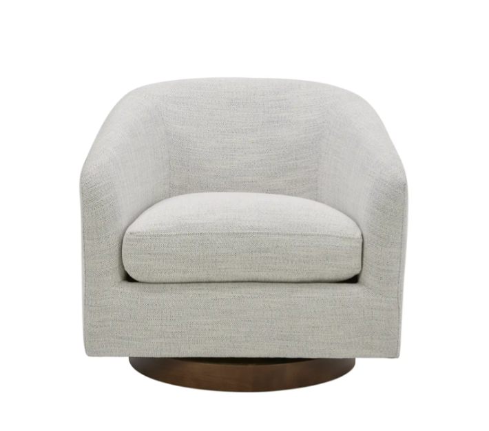 Oscar Swivel Chair - Cream White 3 - FURNITURE - chair Moe's Furniture