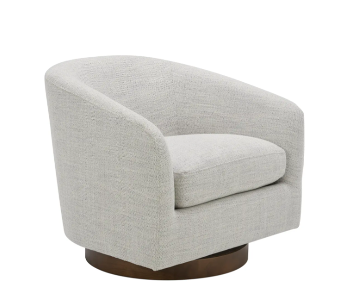 Oscar Swivel Chair - Cream White 3 - FURNITURE - chair Moe's Furniture