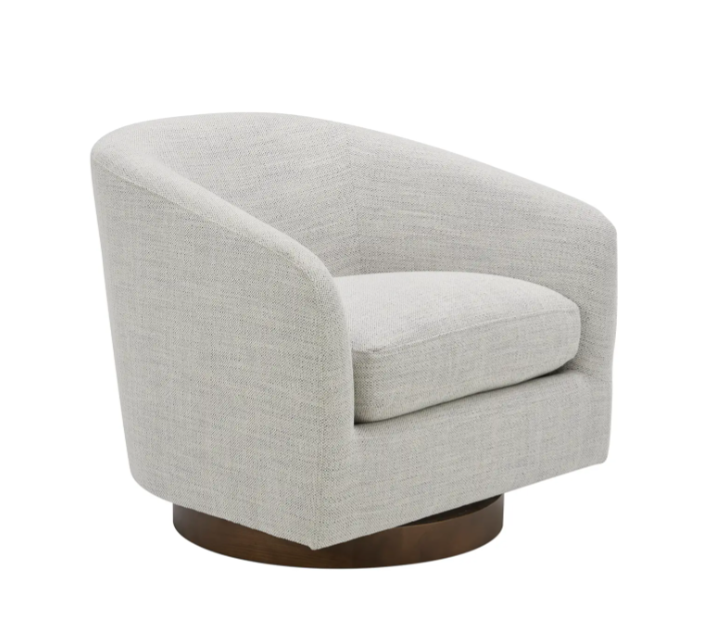 Oscar Swivel Chair - Cream White - Rug & Weave