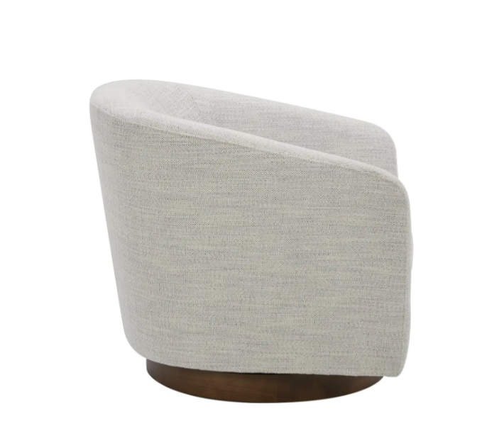 Oscar Swivel Chair - Cream White 3 - FURNITURE - chair Moe's Furniture