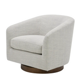 Oscar Swivel Chair - Cream White 3 - FURNITURE - chair Moe's Furniture