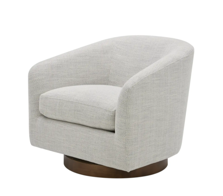 Oscar Swivel Chair - Cream White 3 - FURNITURE - chair Moe's Furniture