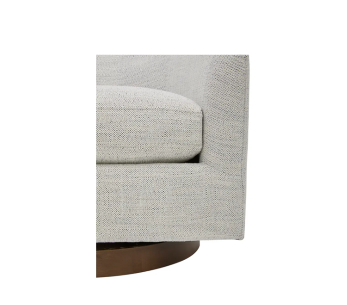 Oscar Swivel Chair - Cream White 3 - FURNITURE - chair Moe's Furniture