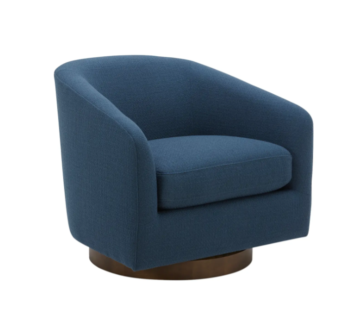 Oscar Swivel Chair - Dark Atlantic 3 - FURNITURE - chair Moe's Furniture
