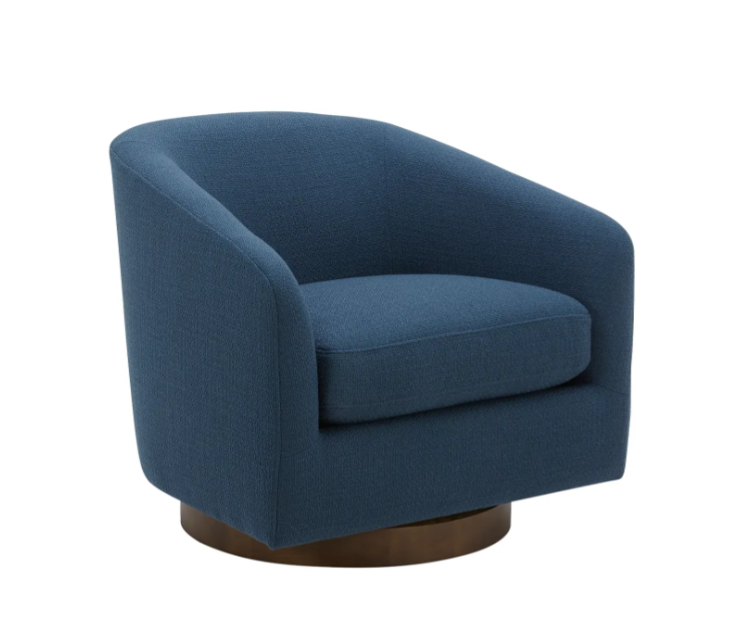 Oscar Swivel Chair - Dark Atlantic - Rug & Weave