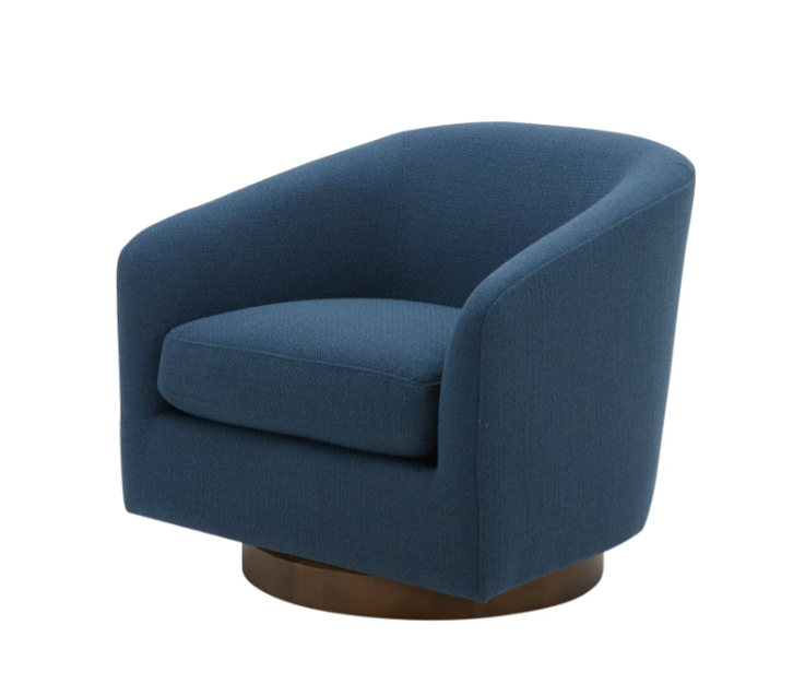 Oscar Swivel Chair - Dark Atlantic 3 - FURNITURE - chair Moe's Furniture