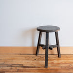 Short Dobbie Reclaimed Stool - Black 5-VINTAGE - stool Hauer Market