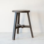 Short Dobbie Reclaimed Stool - Black 5-VINTAGE - stool Hauer Market
