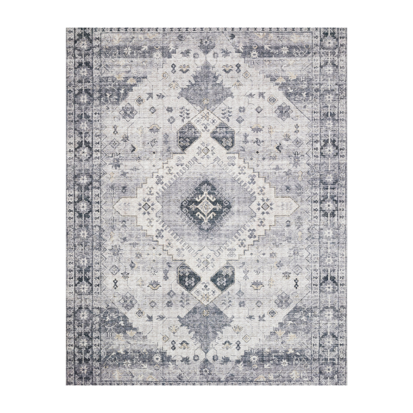 Loloi Skye Silver / Grey Rug patterned rugs Loloi