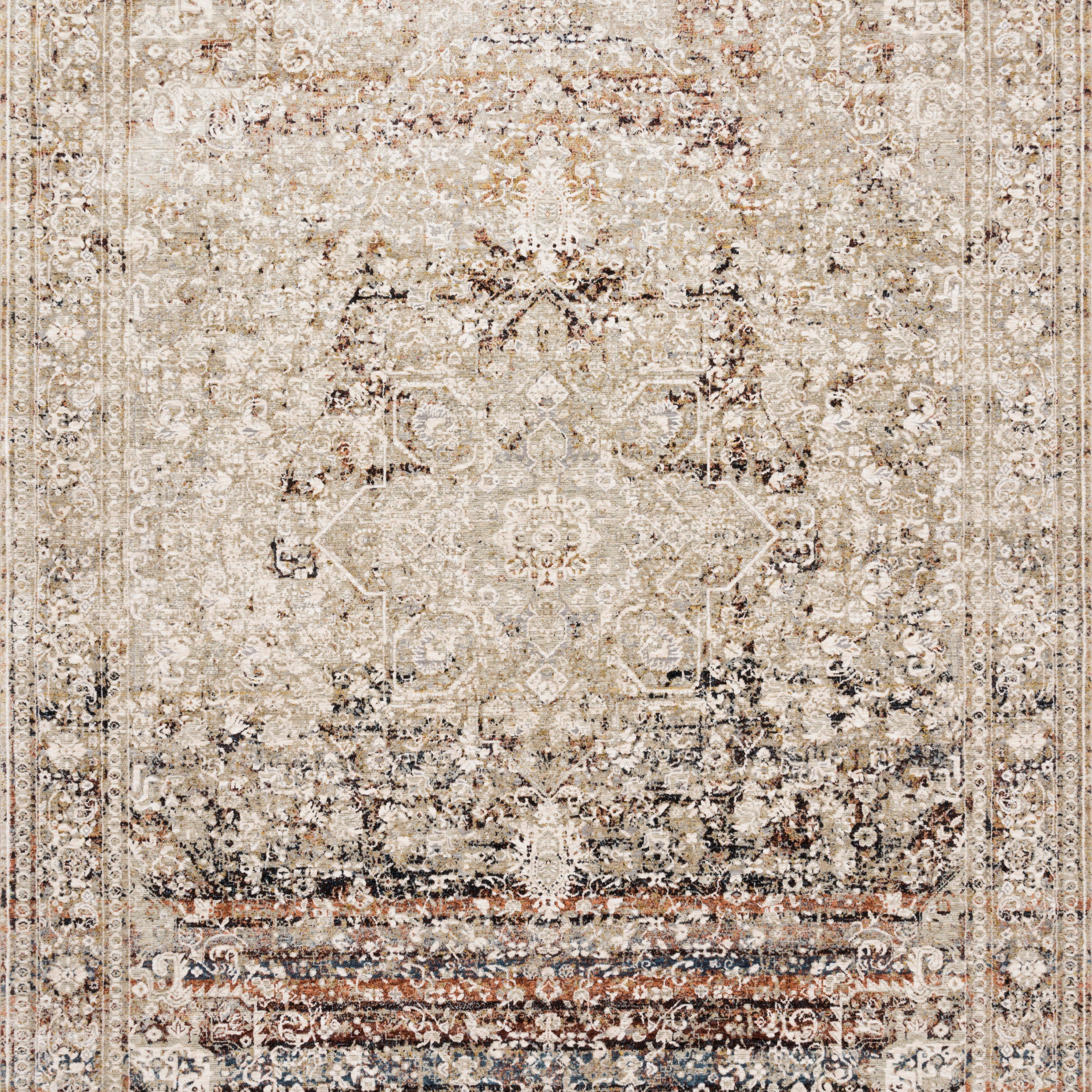 Loloi Theia Taupe / Brick Rug RUGS - patterned Loloi