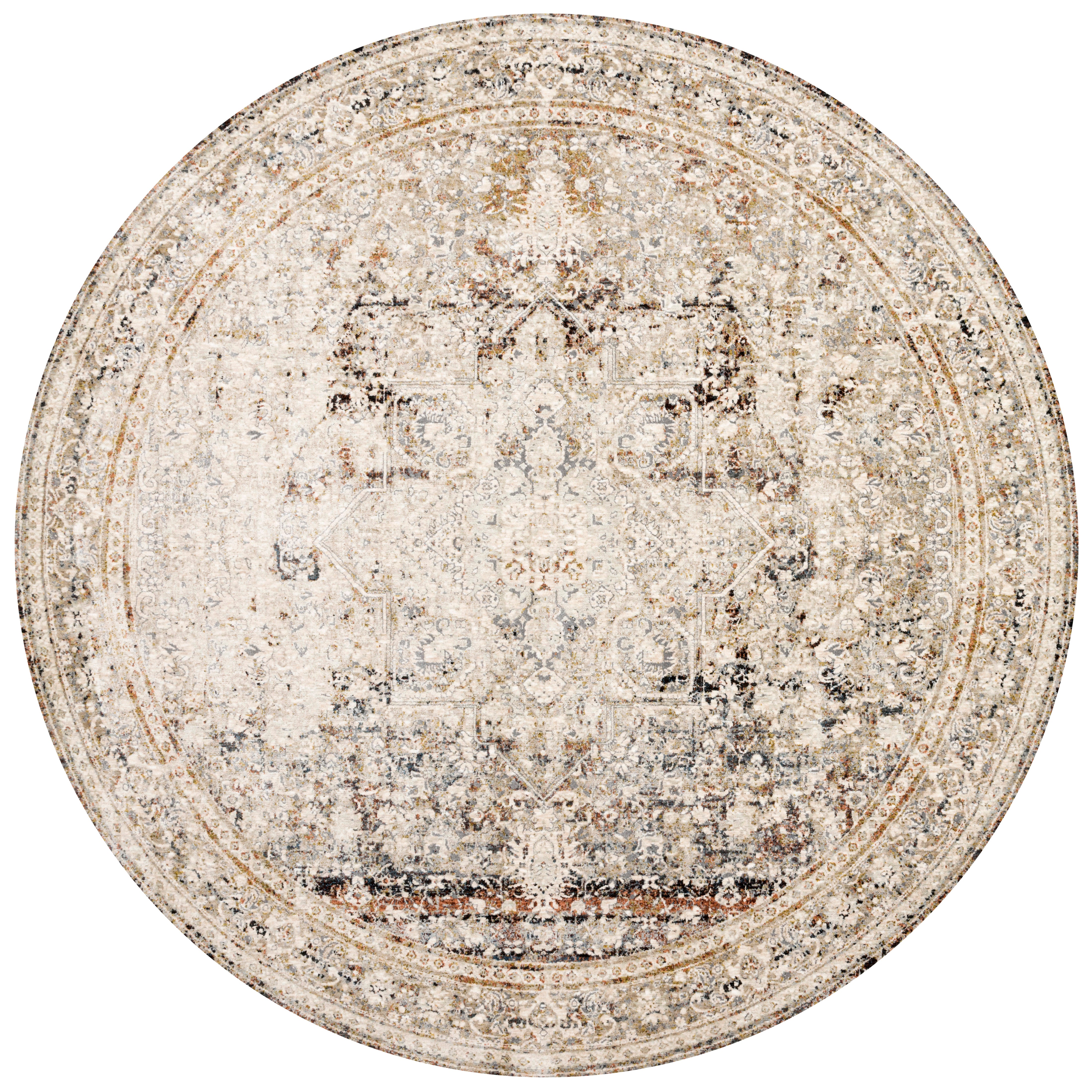 Loloi Theia Taupe / Brick Rug RUGS - patterned Loloi