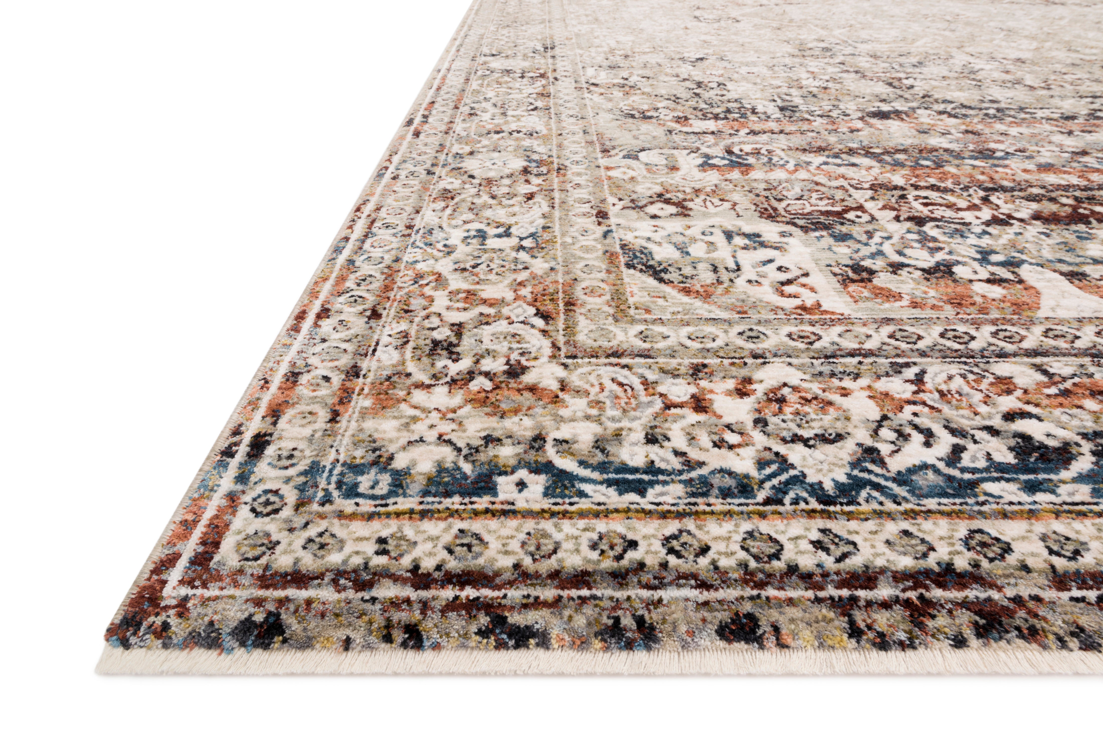 Loloi Theia Taupe / Brick Rug RUGS - patterned Loloi