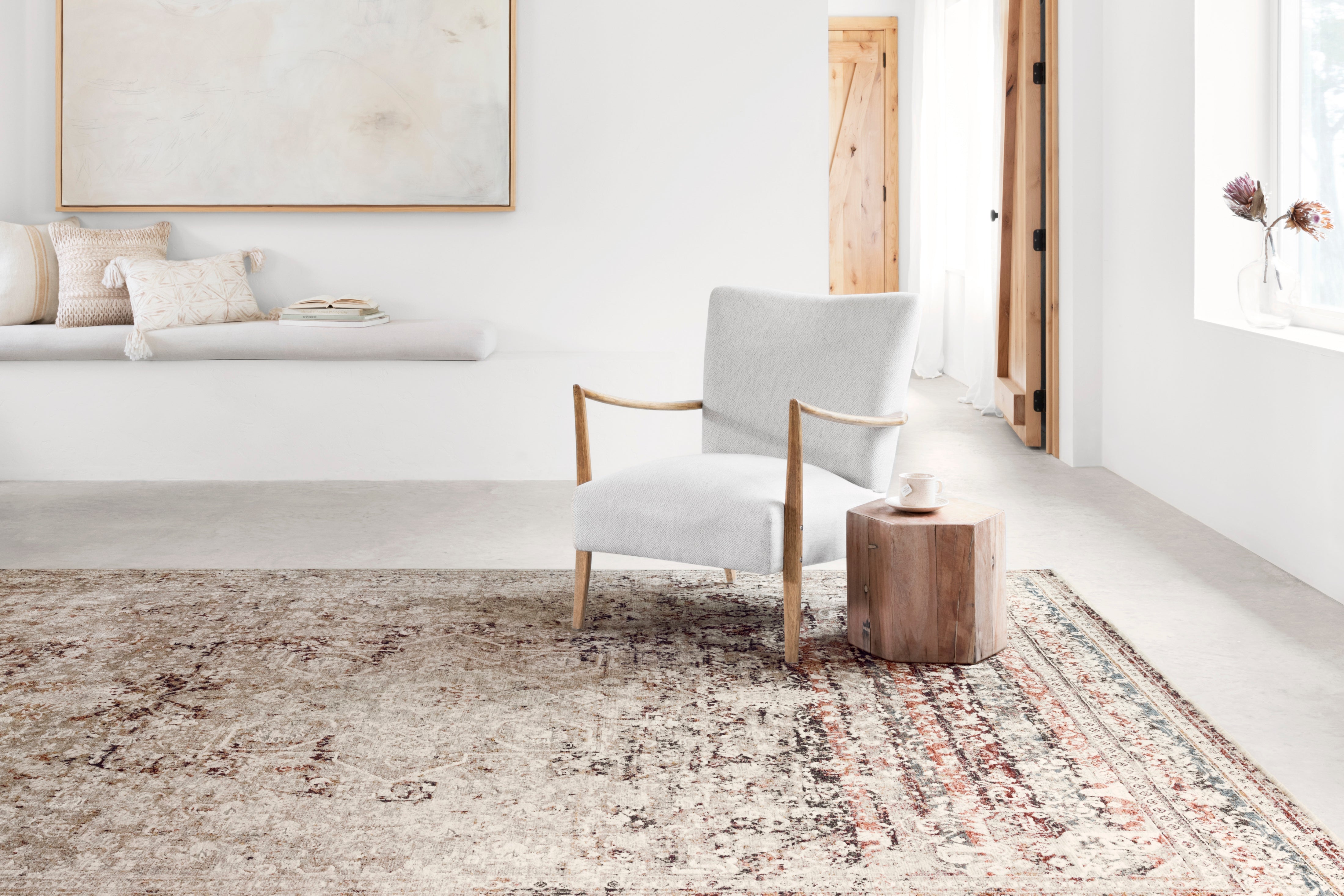 Loloi Theia Taupe / Brick Rug RUGS - patterned Loloi