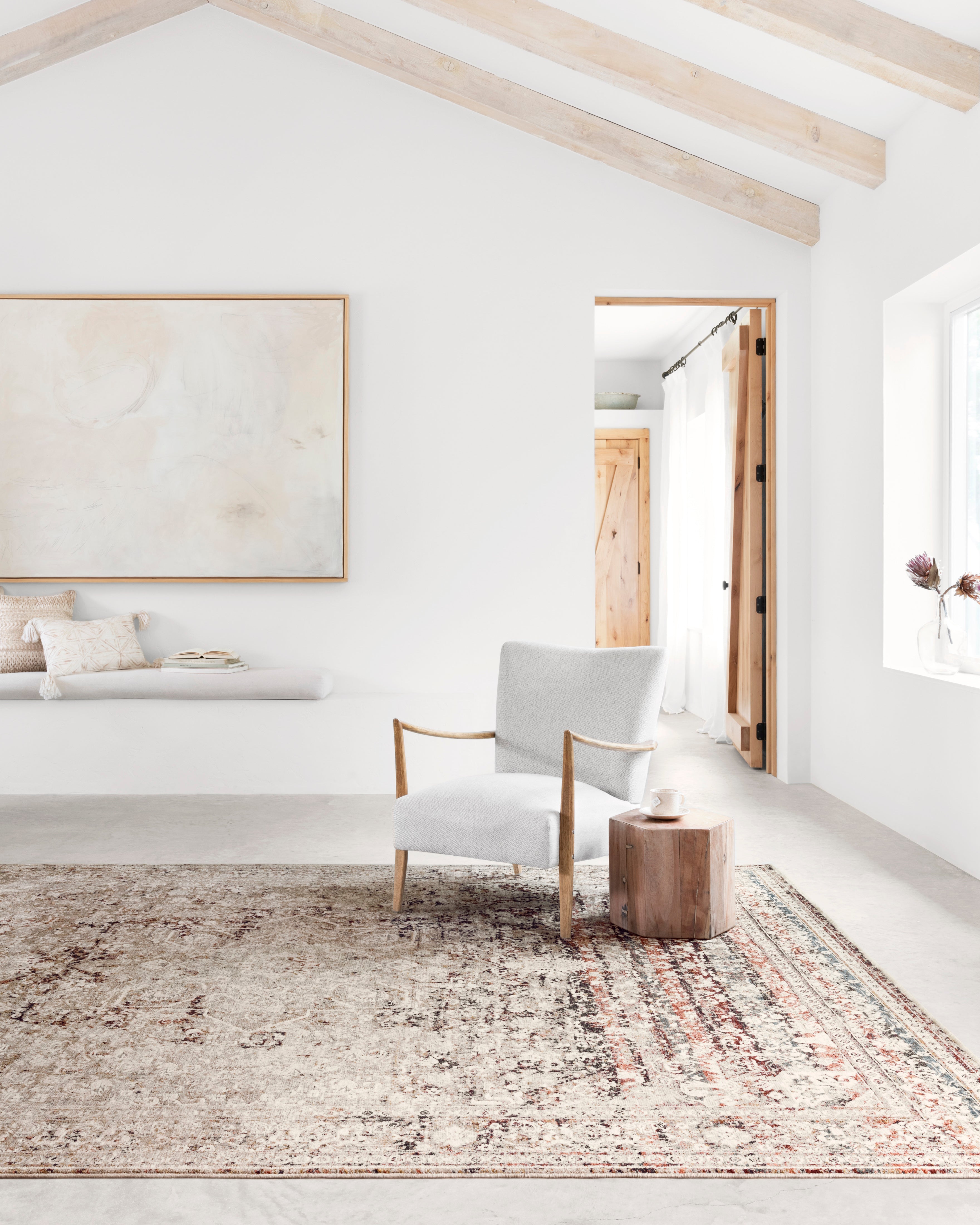 Loloi Theia Taupe / Brick Rug RUGS - patterned Loloi
